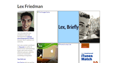 Desktop Screenshot of lexfriedman.com